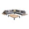 Armen Living Polo 4 piece Outdoor Sectional Set with Dark Gray Cushions and Modern Accent Pillows SETODPO4SE - alternate 1